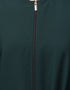 Trendy Basic Abaya with Front Zip for Everyday Comfort In the Color Green