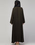 Modern Abaya with Detachable Zip for Modesty and Style In Shade of Olive