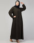 Modern Abaya with Detachable Zip for Modesty and Style In Shade of Olive