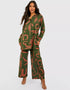 Designer Party Wear Readymade Co-Ords Set Green Korean Bsy Pant Shirt Front View
