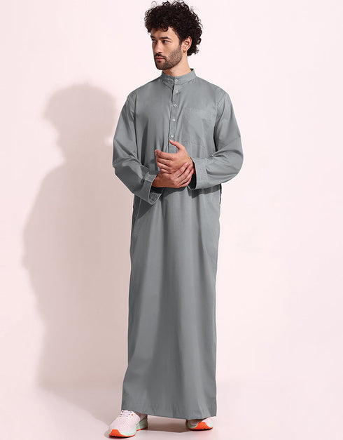 Grey Thobes Mulburry Cotton Digital Printed Work