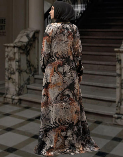 Modern Multi Color Velvet Hand Digital Printed Dubai Style Maroccan