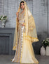 Arabic Off White and Brige Georgette Handmade Golden with Stone Embroidery Takchita