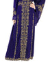 Muslimah Navy Blue Georgette Pearl Embroidery Kaftan