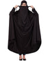 Muslim Extra Nose Piece Head To Toe Free Size Jilbab Black