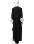 Arabic Bottom and Sleeve embroidered fabric with extra Jacket at front Abaya Black