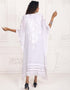 Trendy Pure White Formal Farasha Style Kaftan