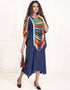 Arabic Nile Blue Color Georette Farasha Kaftan