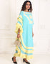 Muslimah Blizzard Blue Maxi Style Summer Wear kaftan