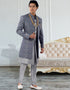 modern grey Kurta silk Jacket