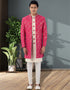 raspberry Kurta silk Jacket