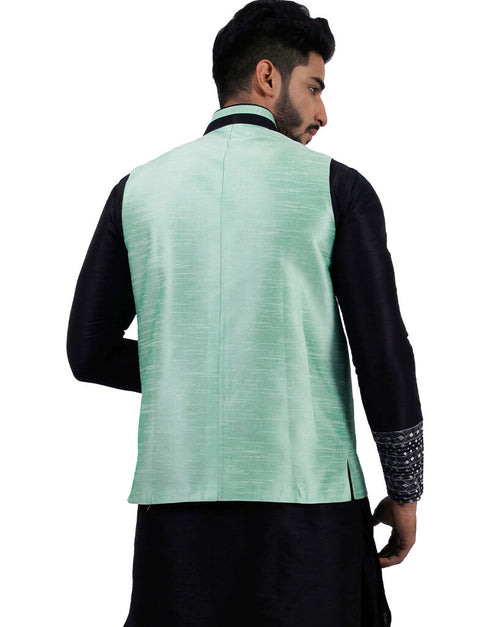 Light Green Jacket Art Silk NA Closure View