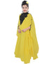 Modern Yellow Georgette Hand Zari Embroidery Farasha