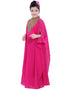 Modest Rani Pink Georgette Hand Zari Embroidery Farasha