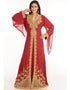 Trendy Maroon Georgette Hand Zari Embroidery Kaftan