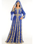 Modest Royal Blue Georgette Hand Zari Embroidery Bridal Kaftan