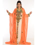 Chic Multicolor Georgette Hand Zari Embroidery Kaftan