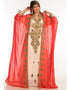 Women Multicolor Georgette Hand Zari Embroidery Kaftan