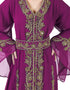 Chic Purple Georgette Pearl Embroidery Kaftan