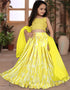 all season designer heavy sequance work gaji silk yellow kids lehenga choli silk heavy soft net yellow uf-yaana104 Close-up View
