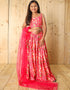 all season designer silk digital print with blouse heavy sequance work pink kids lehenga choli silk heavy soft net pink uf-yaana204 Close-up View