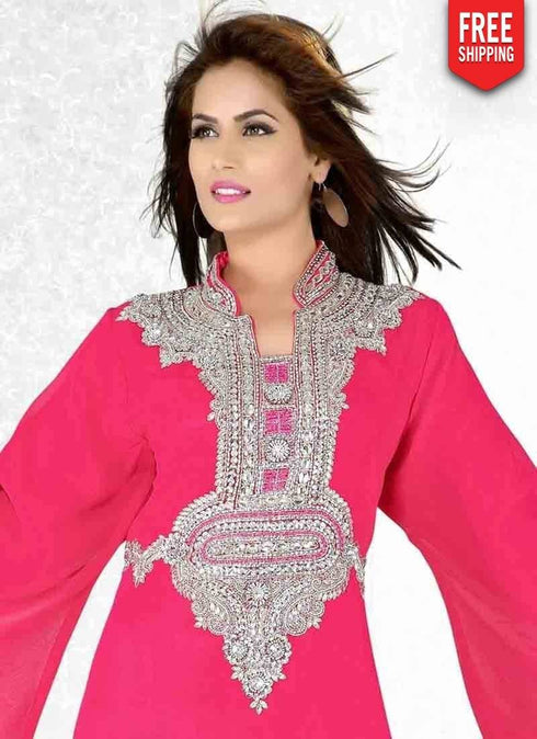 Carmine Fancy Bell Sleeve Slim Fit Kaftan