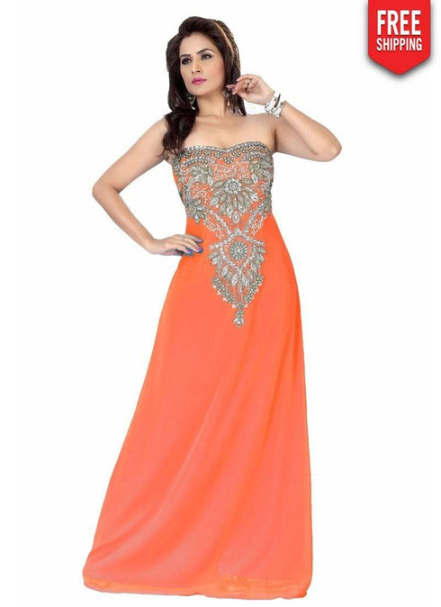 Decorative Faux Georgette Designer Fustan