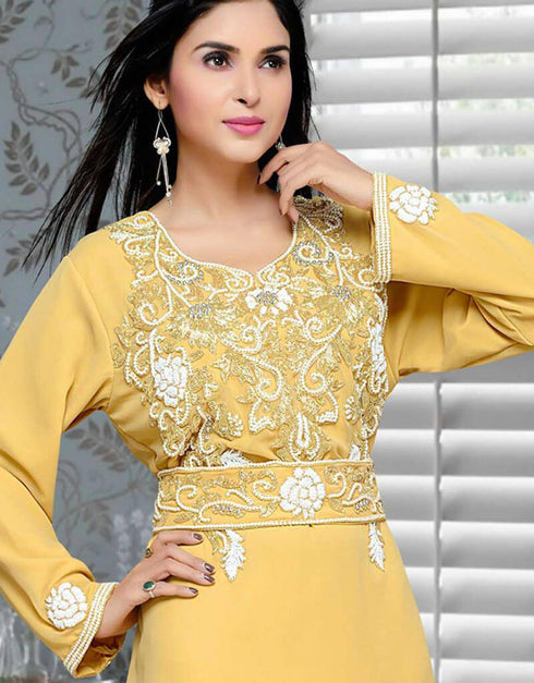 Embroidered simple kaftan