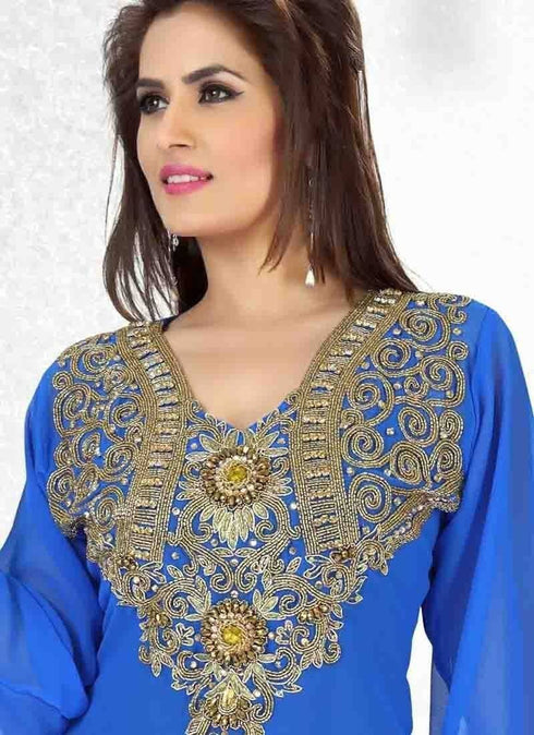 Exquisite Georgette Embroidered Short kaftan