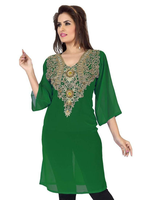 Exquisite Georgette Embroidered Short kaftan