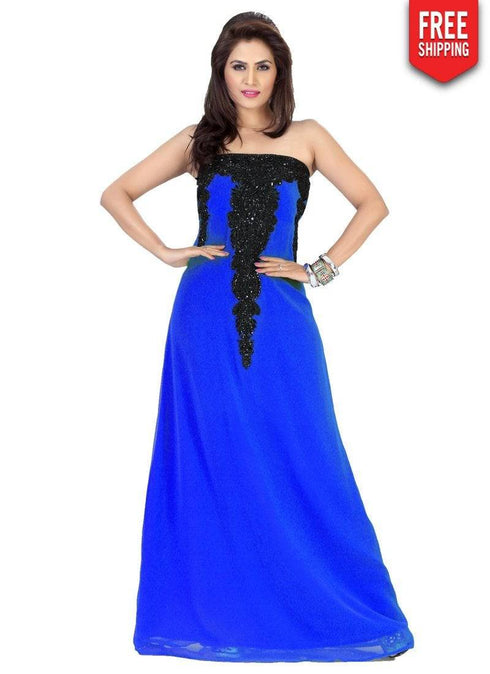 Graceful Faux Georgette Fashionable Prom Dress