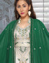 Jacket Style Kaftan With Golden Embroidery