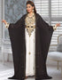 Jacket Style Kaftan With Golden Embroidery