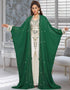 Jacket Style Kaftan With Golden Embroidery