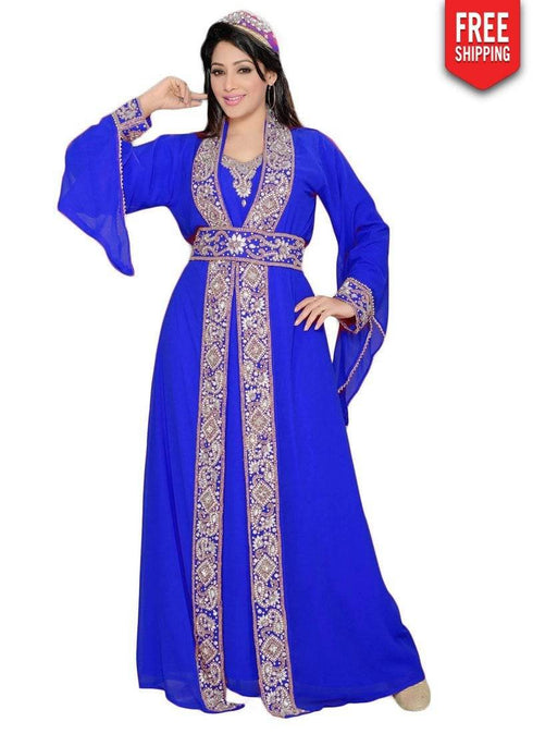 Jacket Style Party Wear Bell Sleeve Kaftan