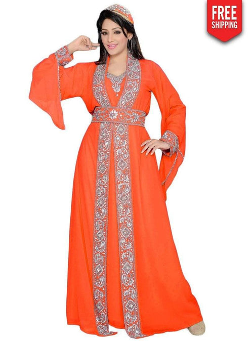 Jacket Style Party Wear Bell Sleeve Kaftan