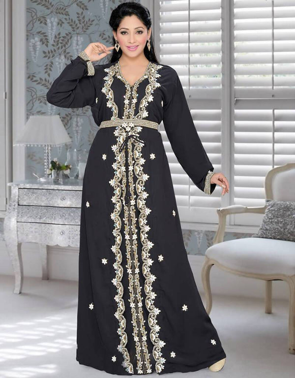 Jacket Style Party Wear Full Sleeve Kaftan