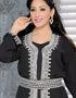 Jacket Style Party Wear Full Sleeve Kaftan With silver embroiderd