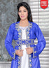 Jacket Style Party Wear Kaftan With Waist Belt