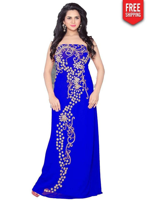 Party Wear Gold Hand Work Fusant