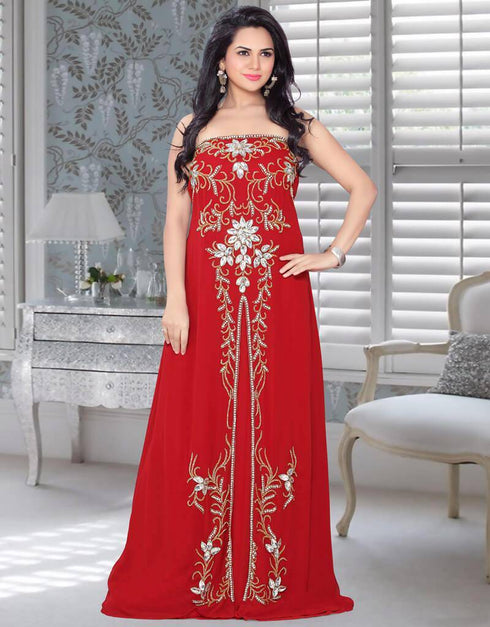 Party Wear Gold Hand Work Fusant