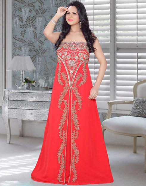 Party Wear Gold Hand Work Fusant