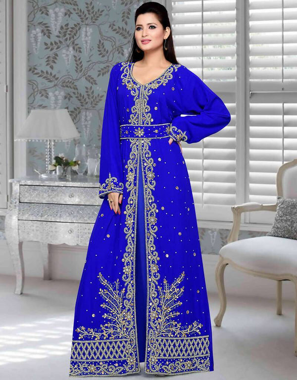 Wedding caftan with belt