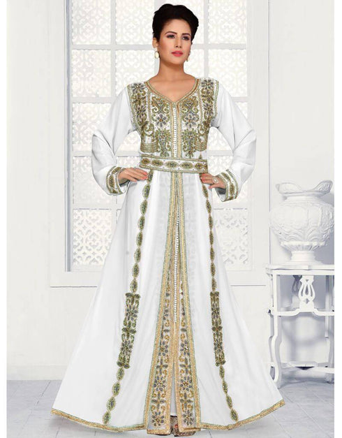 Flower design moroccan caftan