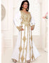 Gold beaded full sleeve morocan caftan