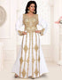 Gold beaded full sleeve morocan caftan
