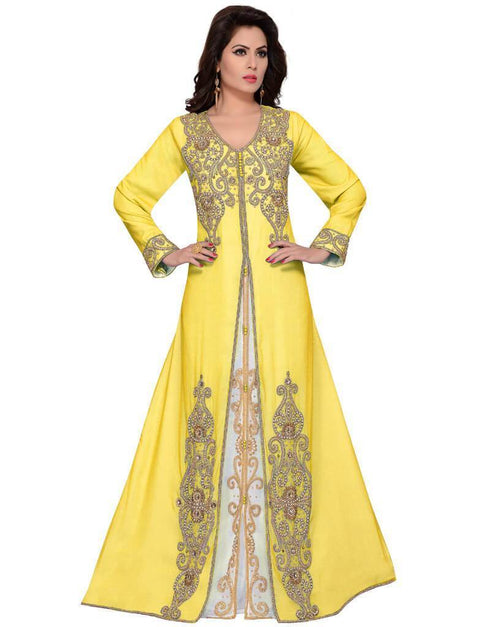 Party Gold Embroidered Kaftan
