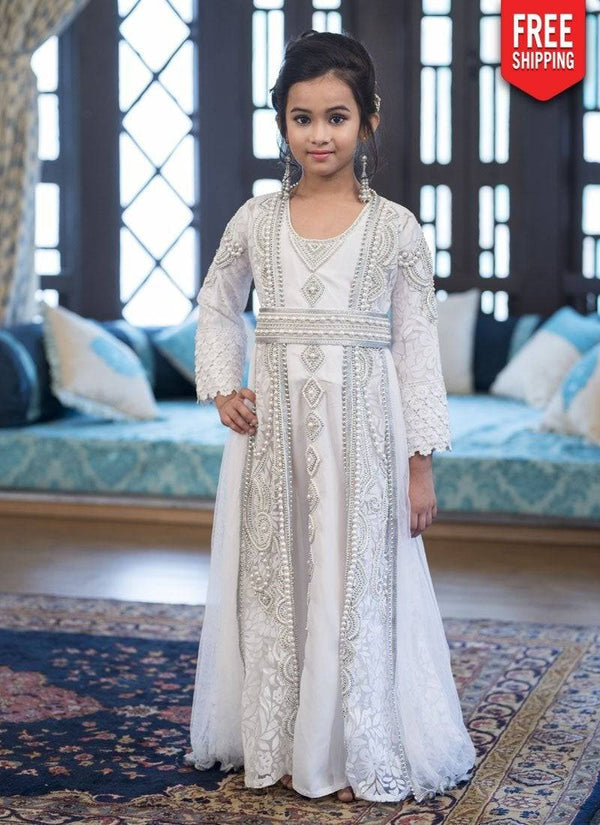 Arabic Moroccan Long Sleeve Caftan Kids