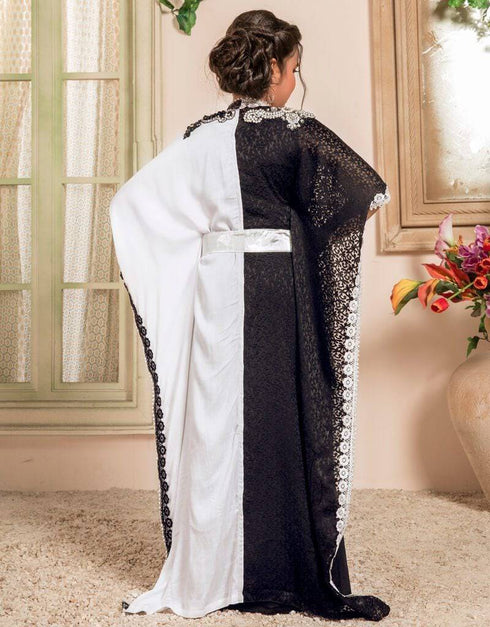 Jacket Style Moroccan Kids Party Wear Kaftan
