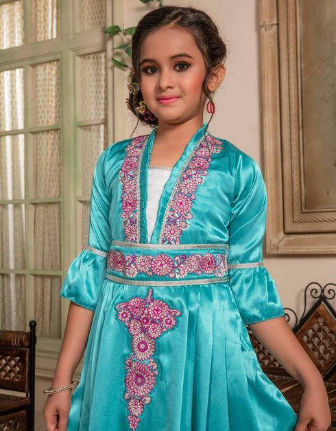 Kids Moroccan Silk Style Kaftan